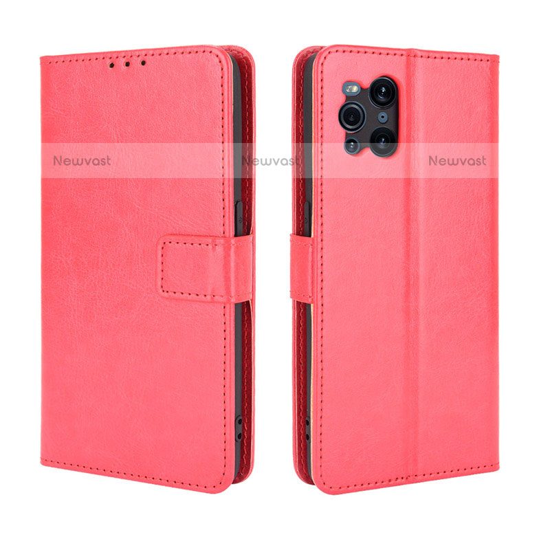 Leather Case Stands Flip Cover Holder BY5 for Oppo Find X3 Pro 5G