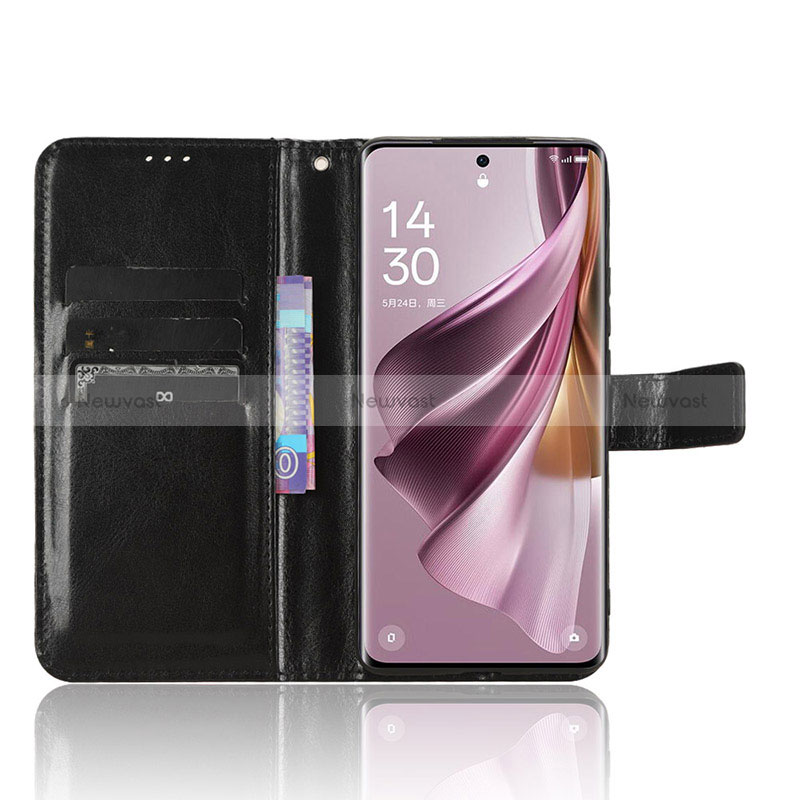 Leather Case Stands Flip Cover Holder BY5 for Oppo Reno10 5G