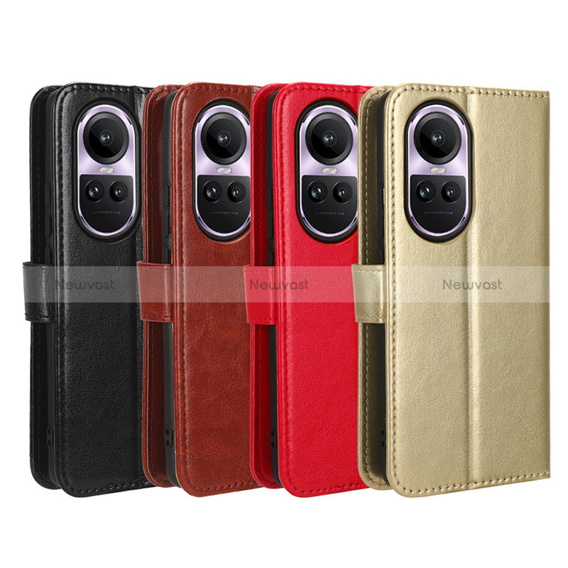 Leather Case Stands Flip Cover Holder BY5 for Oppo Reno10 Pro 5G