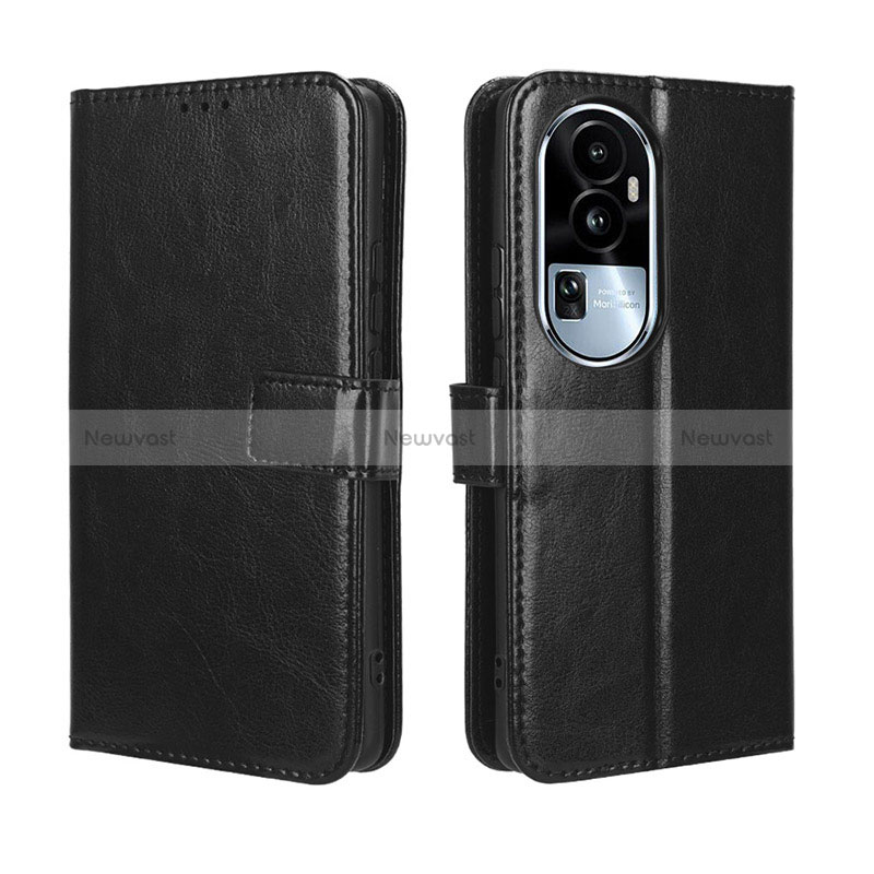 Leather Case Stands Flip Cover Holder BY5 for Oppo Reno10 Pro+ Plus 5G