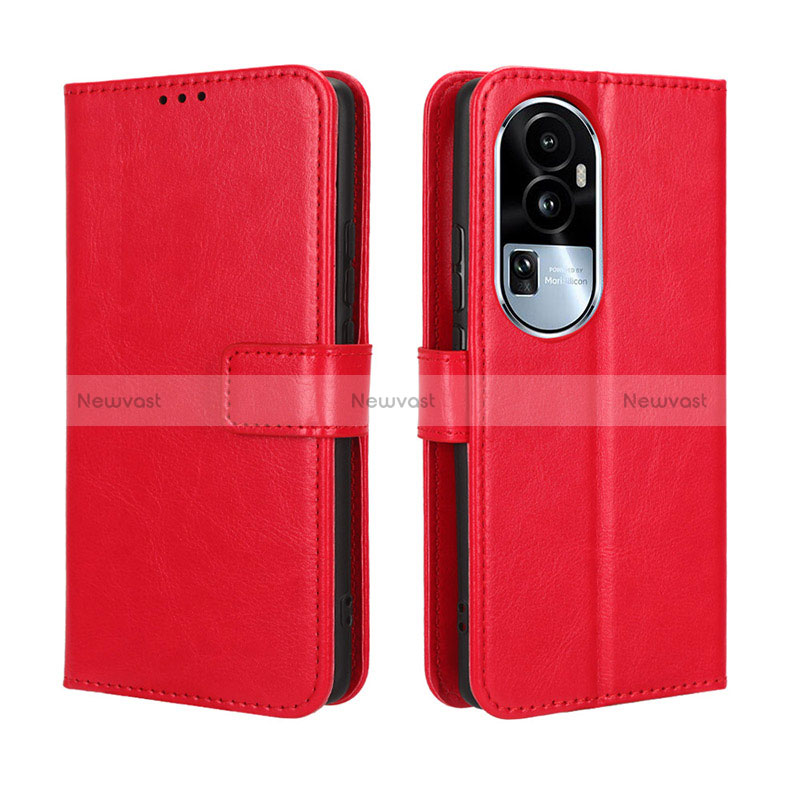 Leather Case Stands Flip Cover Holder BY5 for Oppo Reno10 Pro+ Plus 5G