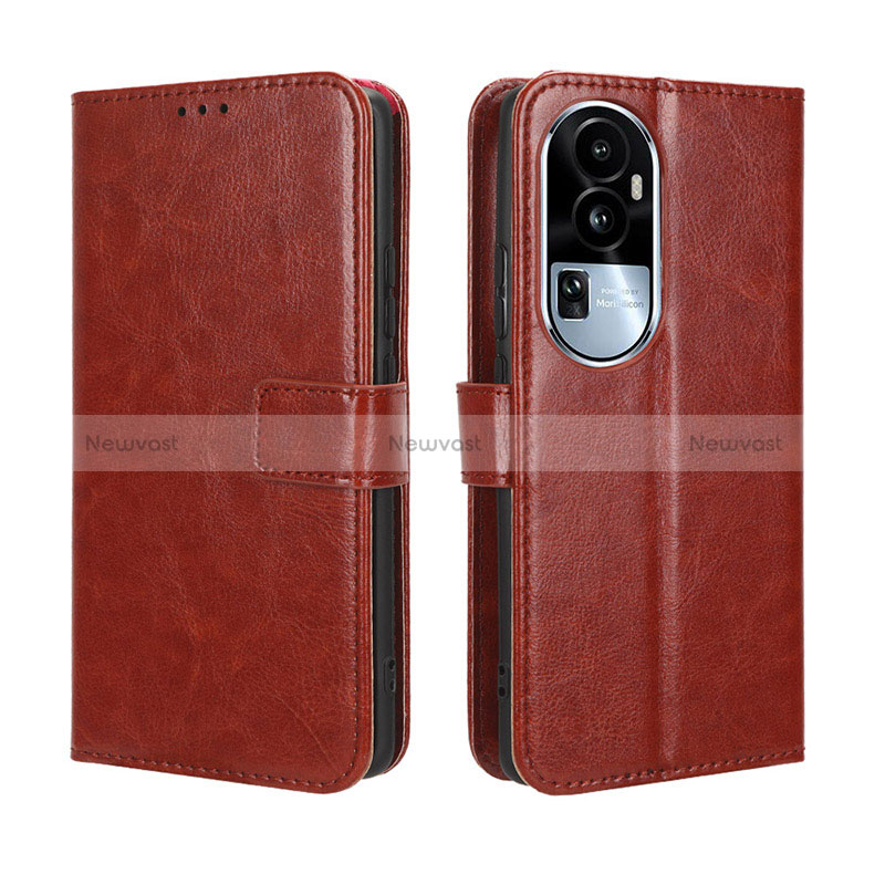 Leather Case Stands Flip Cover Holder BY5 for Oppo Reno10 Pro+ Plus 5G