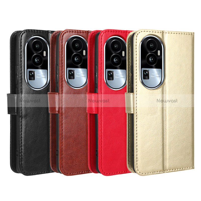 Leather Case Stands Flip Cover Holder BY5 for Oppo Reno10 Pro+ Plus 5G