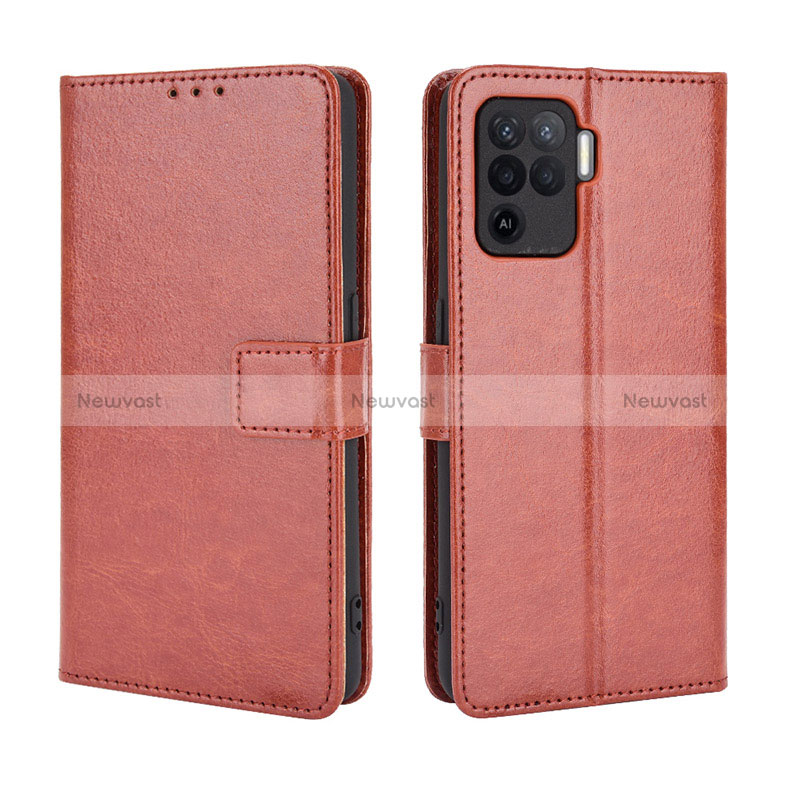 Leather Case Stands Flip Cover Holder BY5 for Oppo Reno5 Lite