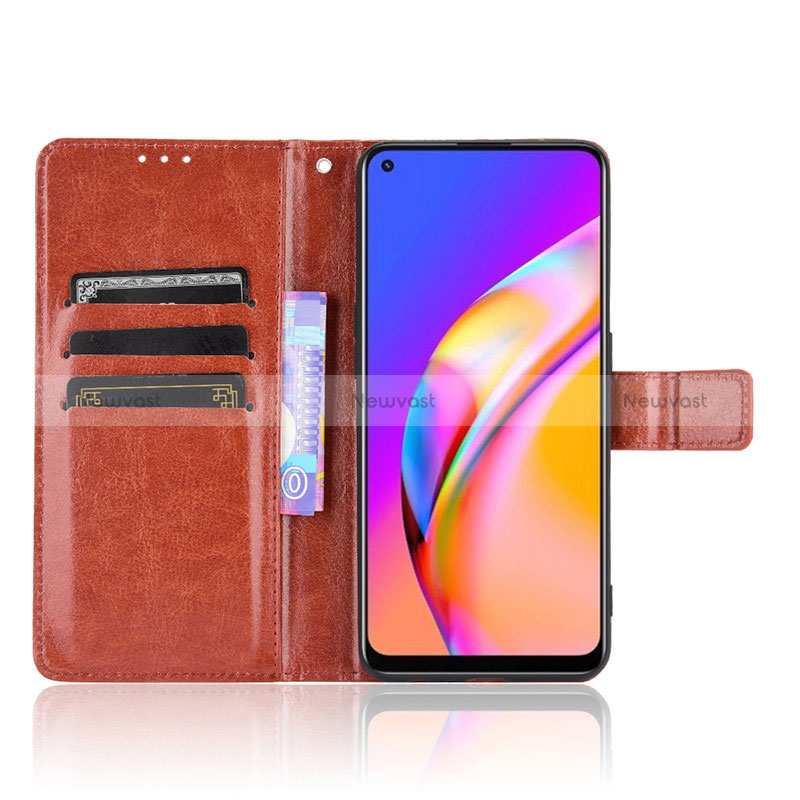 Leather Case Stands Flip Cover Holder BY5 for Oppo Reno5 Lite