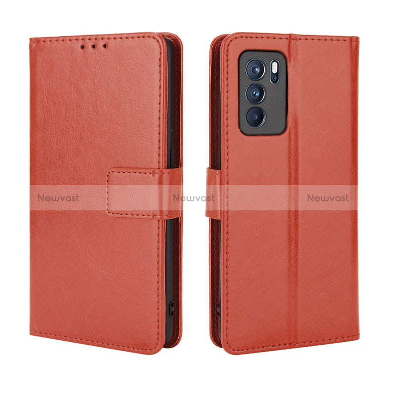 Leather Case Stands Flip Cover Holder BY5 for Oppo Reno6 Pro 5G India