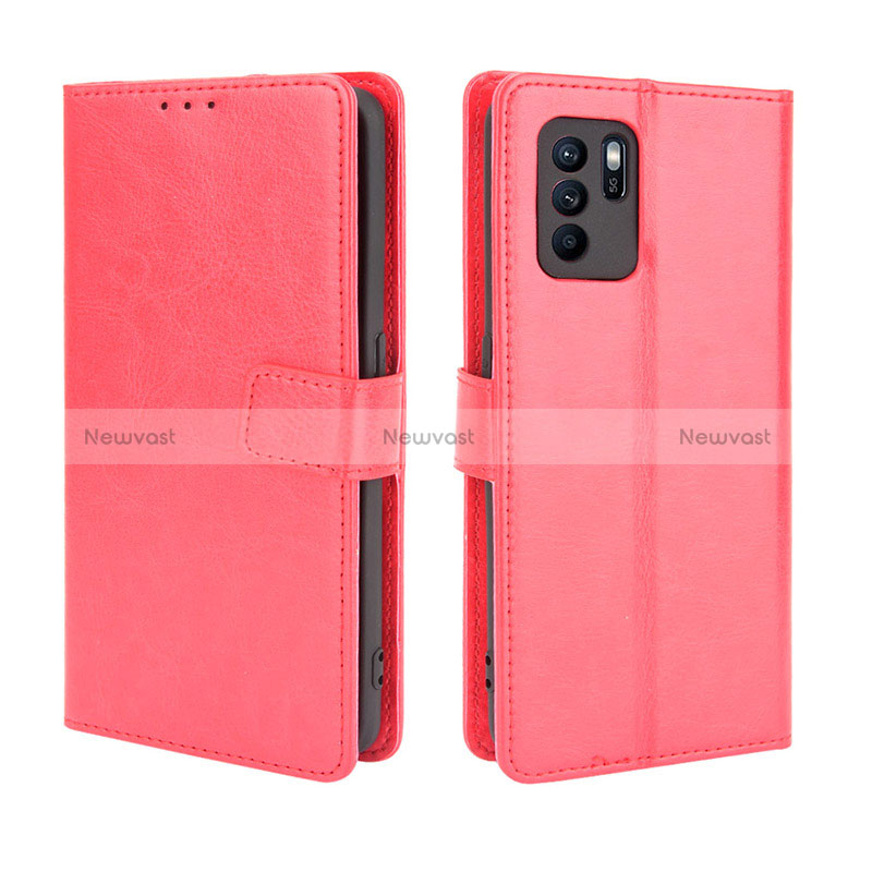 Leather Case Stands Flip Cover Holder BY5 for Oppo Reno6 Z 5G