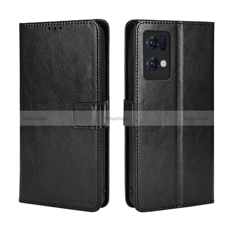 Leather Case Stands Flip Cover Holder BY5 for Oppo Reno7 Pro 5G