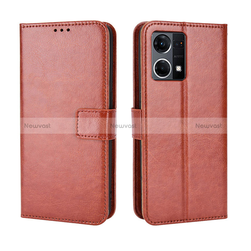 Leather Case Stands Flip Cover Holder BY5 for Oppo Reno8 4G