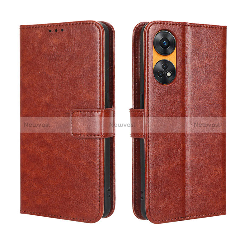 Leather Case Stands Flip Cover Holder BY5 for Oppo Reno8 T 4G