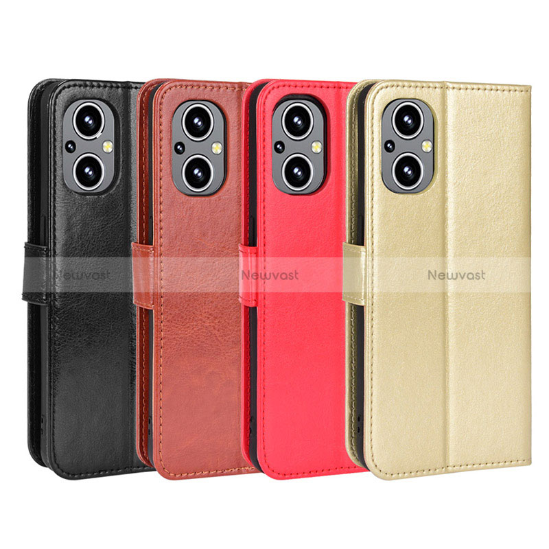 Leather Case Stands Flip Cover Holder BY5 for Oppo Reno8 Z 5G