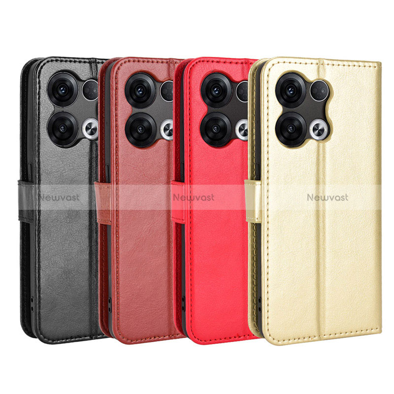 Leather Case Stands Flip Cover Holder BY5 for Oppo Reno9 Pro+ Plus 5G