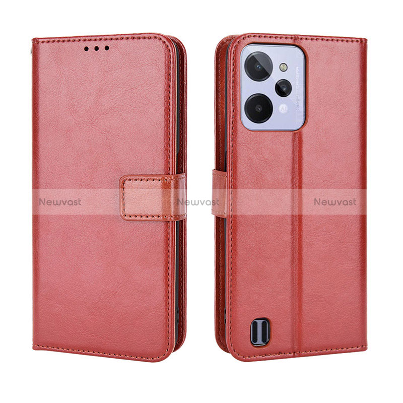 Leather Case Stands Flip Cover Holder BY5 for Realme C31