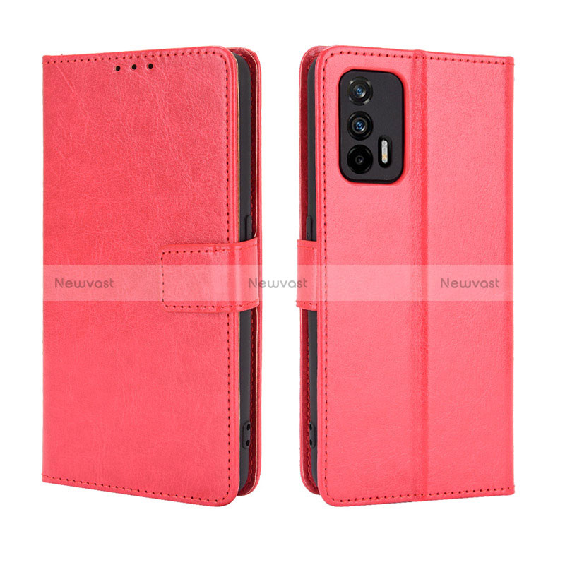 Leather Case Stands Flip Cover Holder BY5 for Realme GT Neo 5G Red