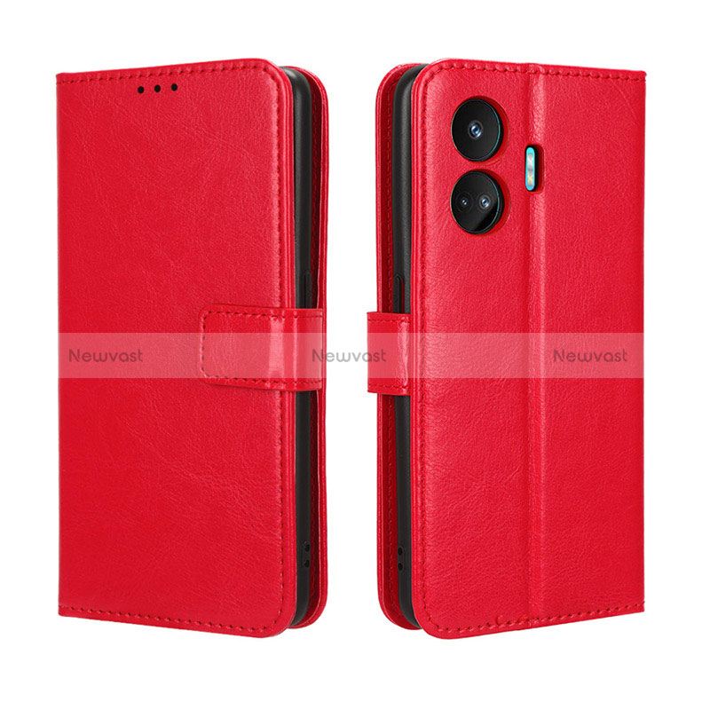 Leather Case Stands Flip Cover Holder BY5 for Realme GT Neo5 SE 5G Red