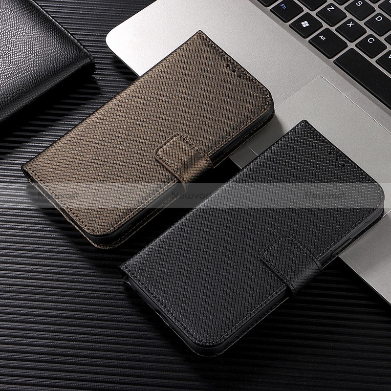 Leather Case Stands Flip Cover Holder BY5 for Samsung Galaxy A22 5G SC-56B