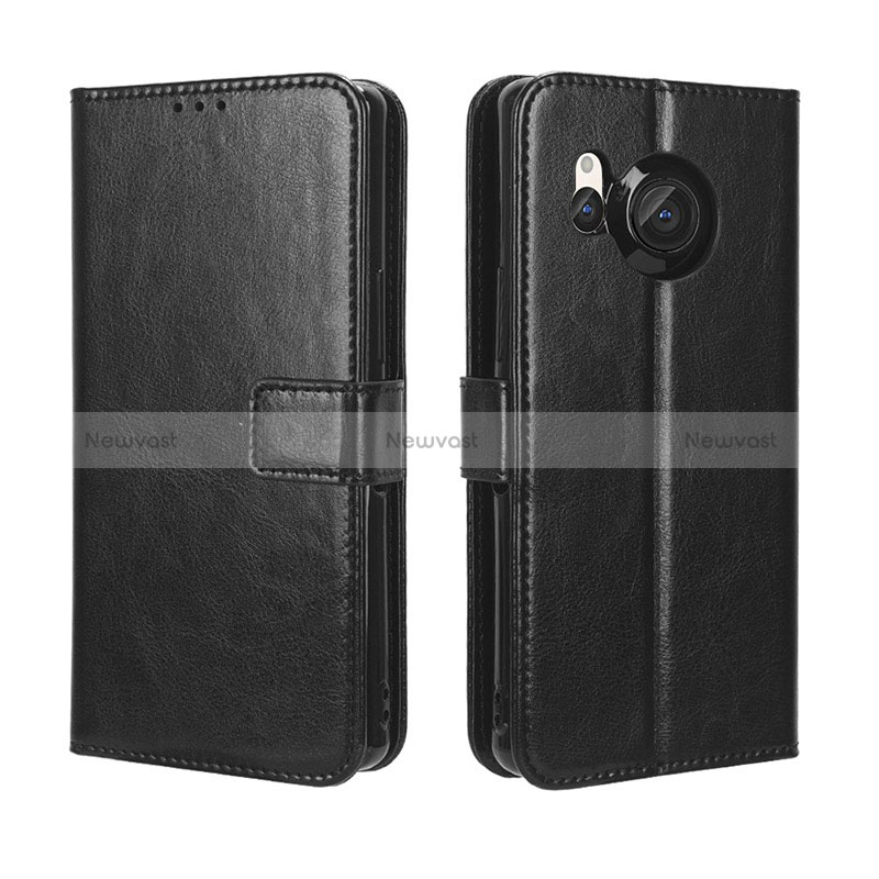 Leather Case Stands Flip Cover Holder BY5 for Sharp Aquos R8