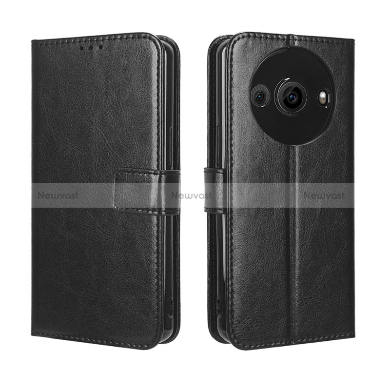 Leather Case Stands Flip Cover Holder BY5 for Sharp Aquos R8 Pro