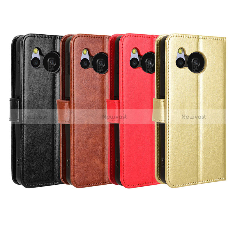 Leather Case Stands Flip Cover Holder BY5 for Sharp Aquos Sense8