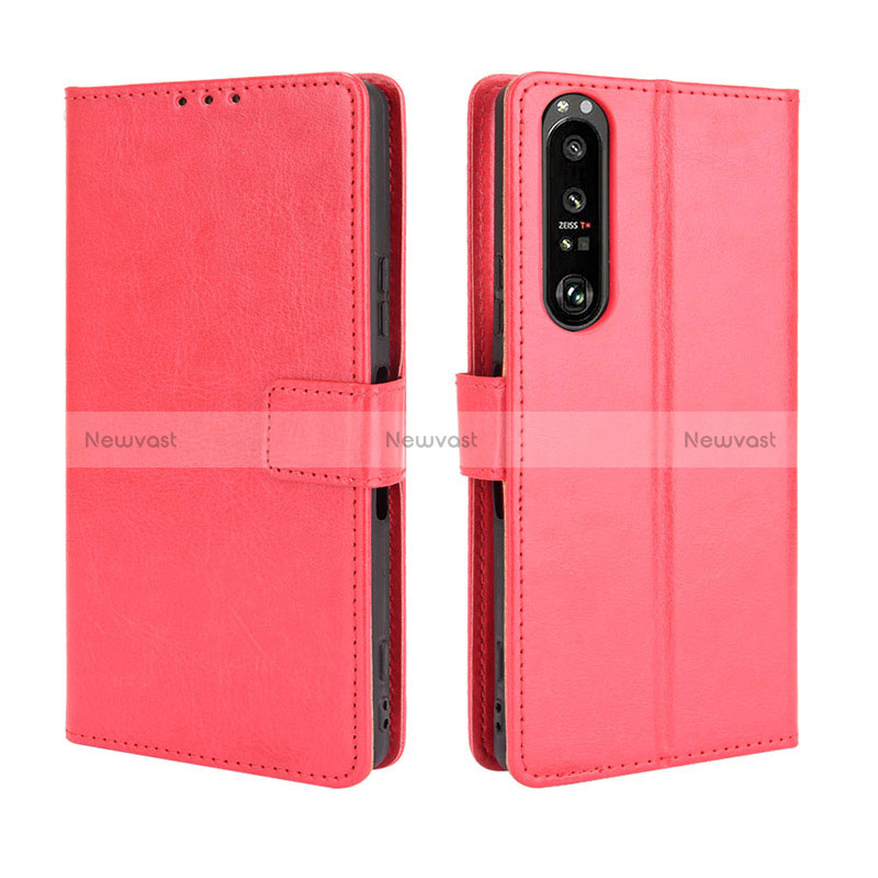 Leather Case Stands Flip Cover Holder BY5 for Sony Xperia 1 III