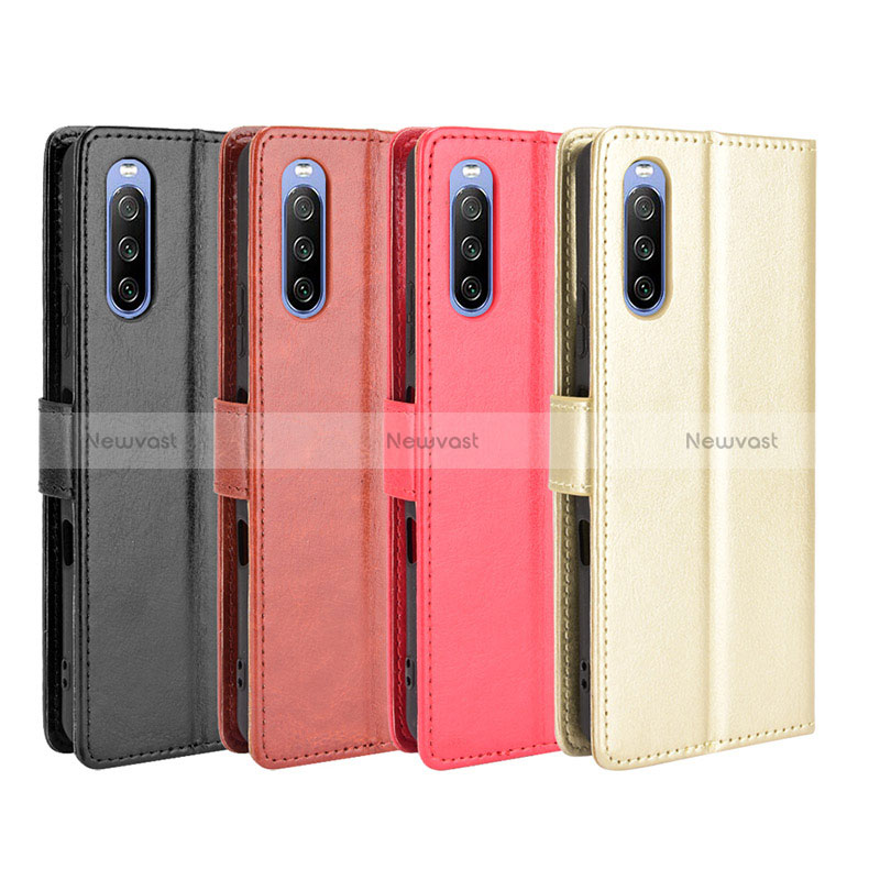 Leather Case Stands Flip Cover Holder BY5 for Sony Xperia 10 III Lite