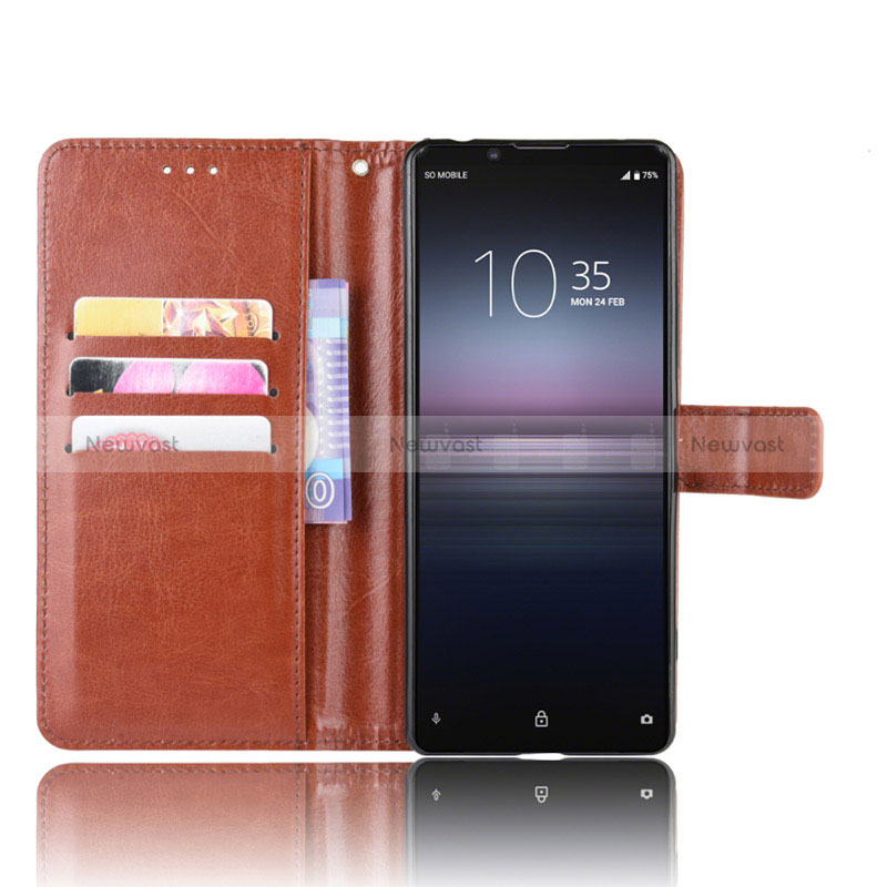 Leather Case Stands Flip Cover Holder BY5 for Sony Xperia 5 II