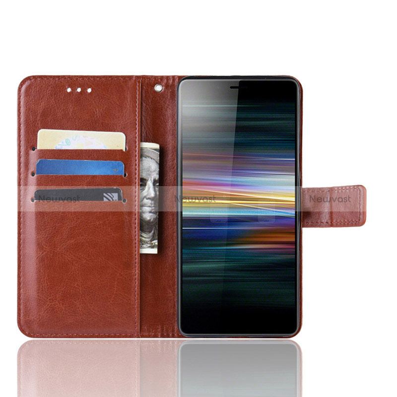 Leather Case Stands Flip Cover Holder BY5 for Sony Xperia L3