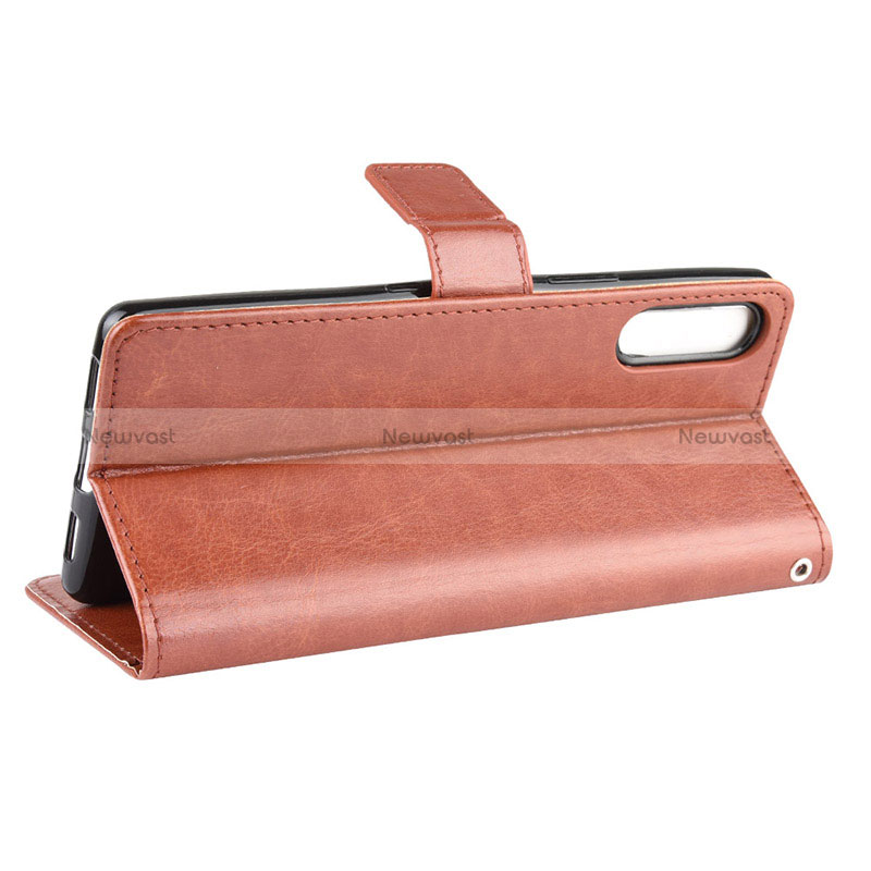 Leather Case Stands Flip Cover Holder BY5 for Sony Xperia L4