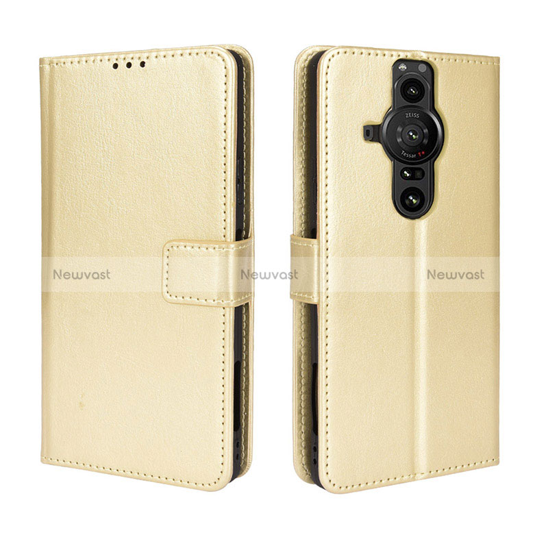 Leather Case Stands Flip Cover Holder BY5 for Sony Xperia PRO-I