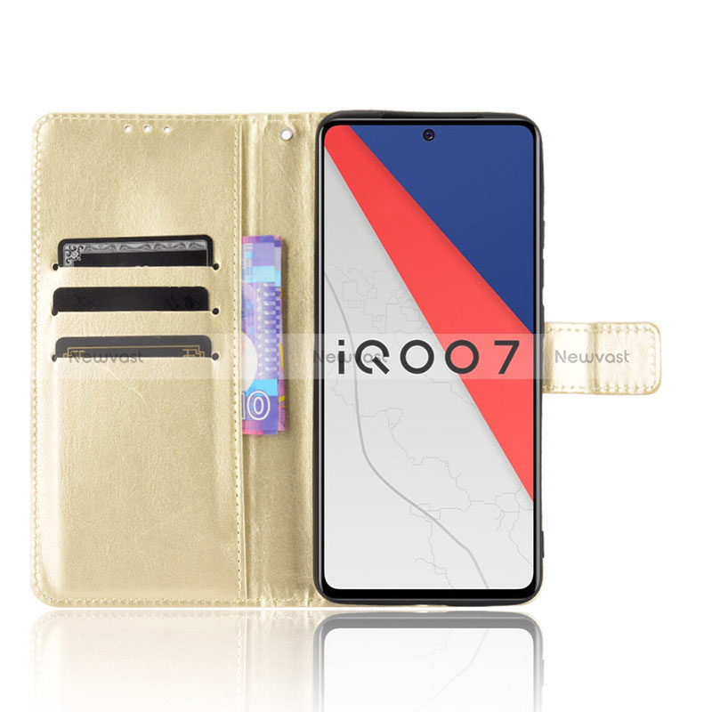 Leather Case Stands Flip Cover Holder BY5 for Vivo iQOO 7 Legend 5G