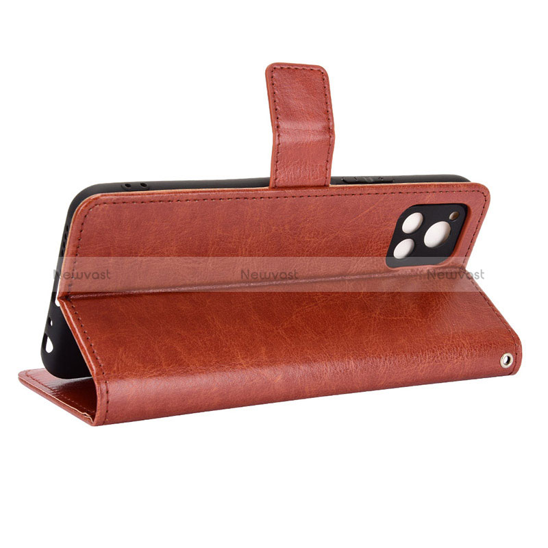 Leather Case Stands Flip Cover Holder BY5 for Vivo iQOO U3 5G