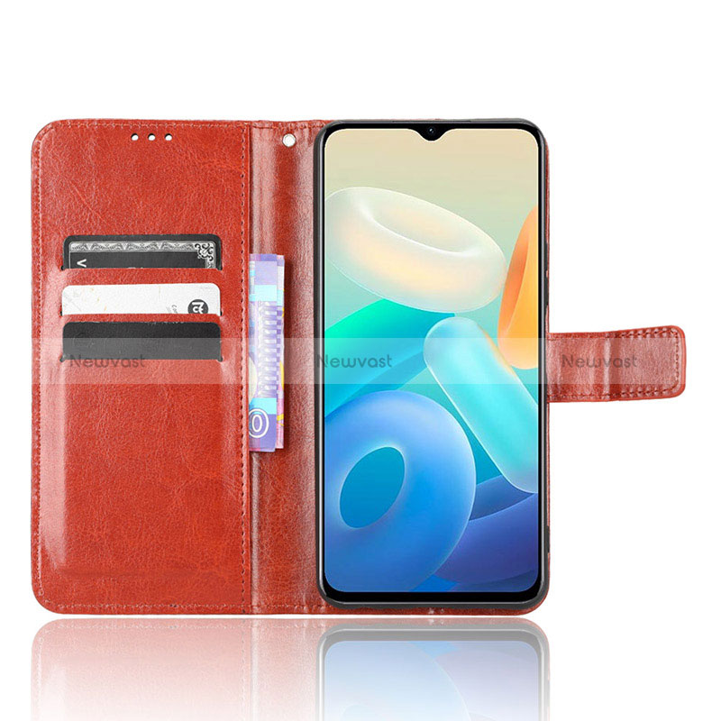 Leather Case Stands Flip Cover Holder BY5 for Vivo iQOO Z6 Lite 5G