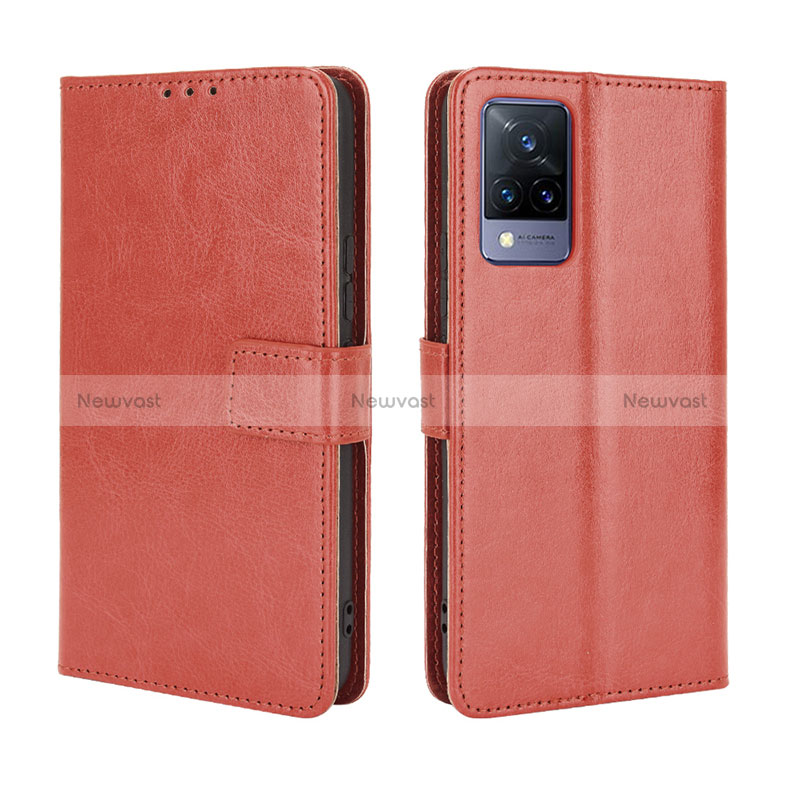 Leather Case Stands Flip Cover Holder BY5 for Vivo V21 5G