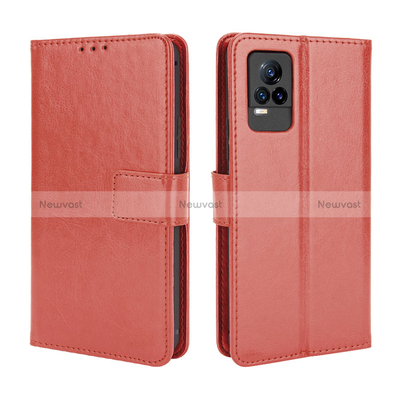 Leather Case Stands Flip Cover Holder BY5 for Vivo V21e 4G