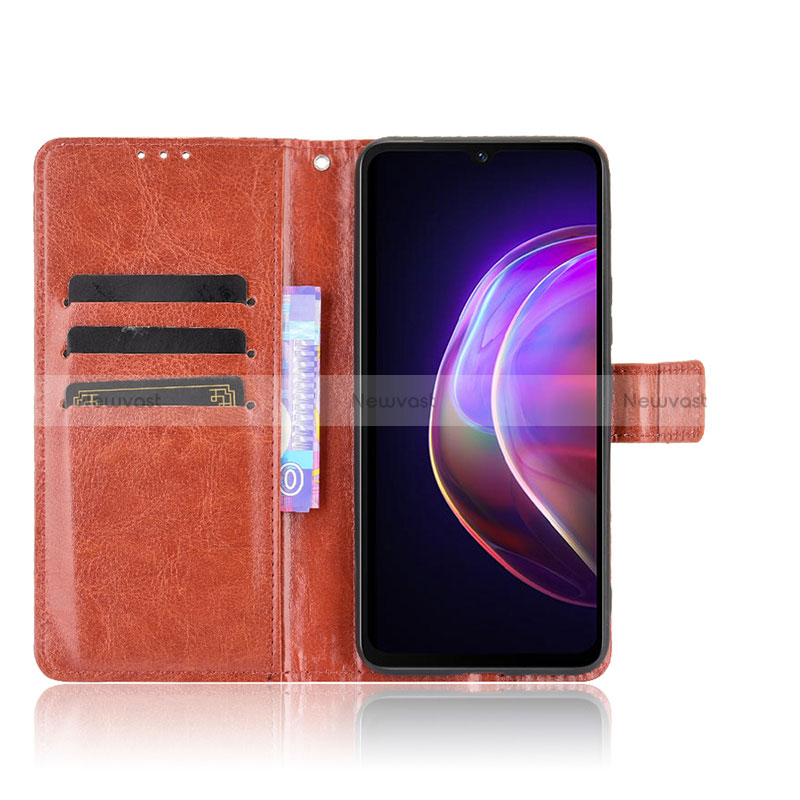 Leather Case Stands Flip Cover Holder BY5 for Vivo V21s 5G