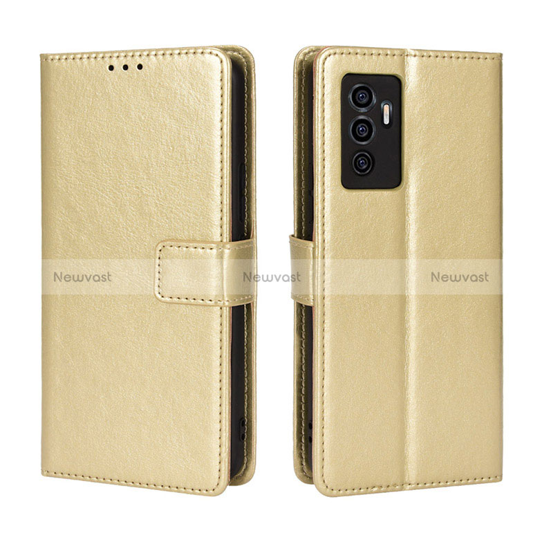 Leather Case Stands Flip Cover Holder BY5 for Vivo V23e