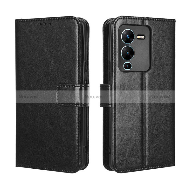 Leather Case Stands Flip Cover Holder BY5 for Vivo V25 Pro 5G