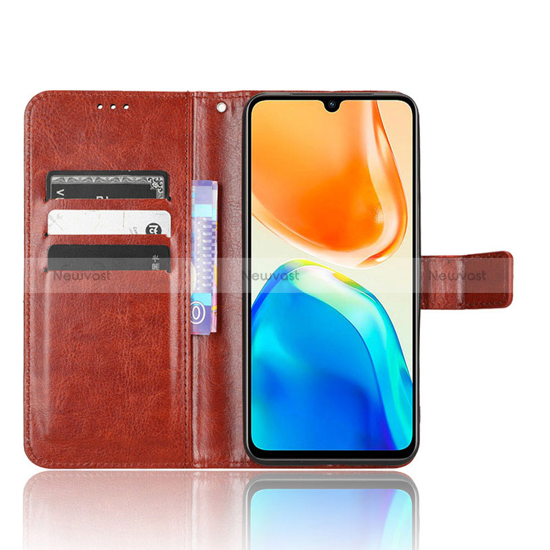 Leather Case Stands Flip Cover Holder BY5 for Vivo V25e