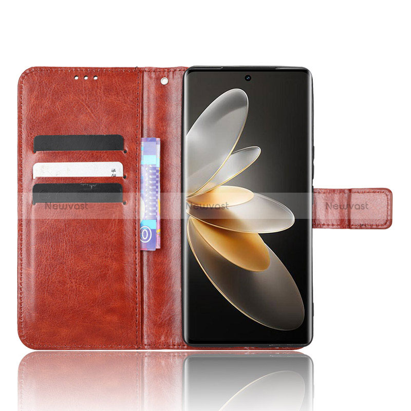 Leather Case Stands Flip Cover Holder BY5 for Vivo V27 5G