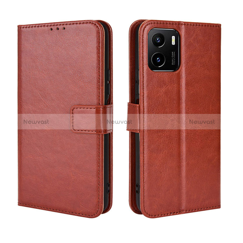 Leather Case Stands Flip Cover Holder BY5 for Vivo Y01