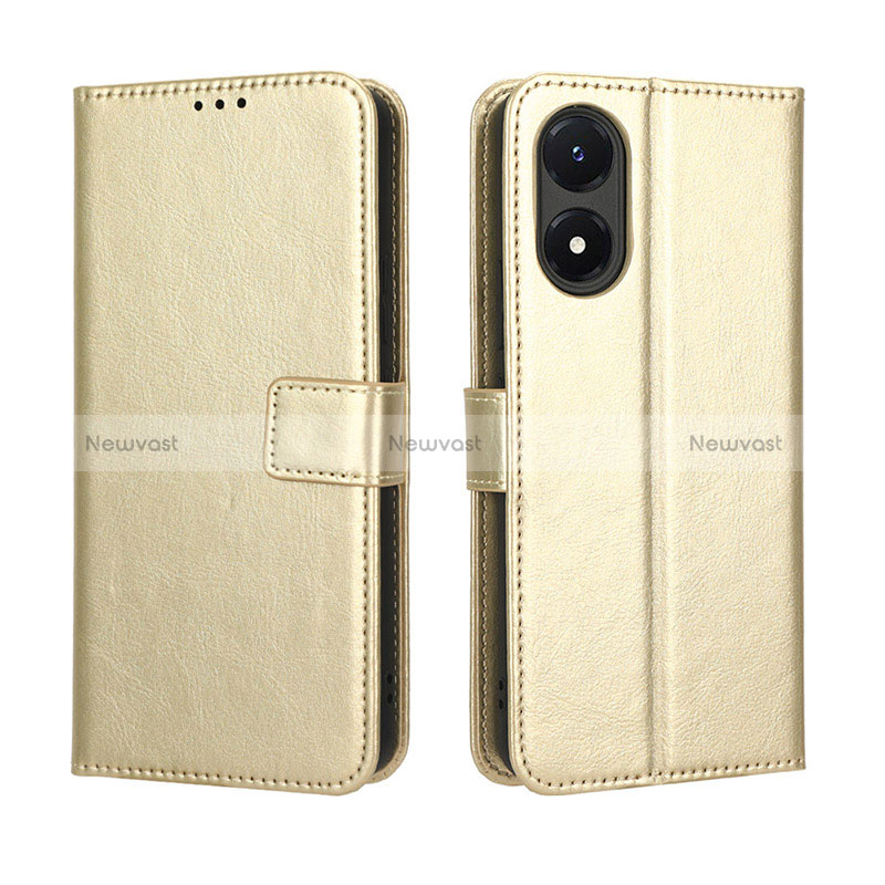 Leather Case Stands Flip Cover Holder BY5 for Vivo Y02S