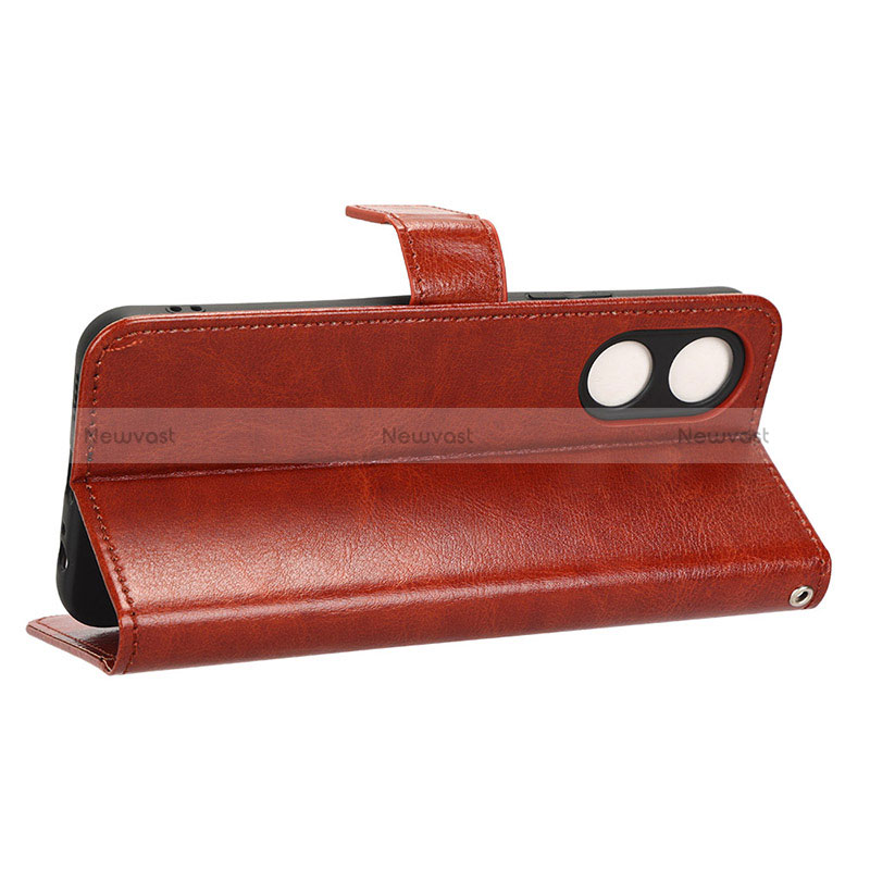 Leather Case Stands Flip Cover Holder BY5 for Vivo Y02S