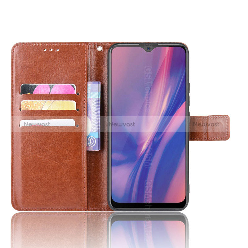 Leather Case Stands Flip Cover Holder BY5 for Vivo Y15