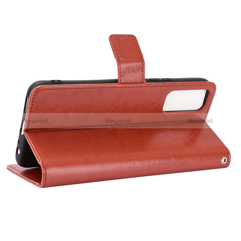 Leather Case Stands Flip Cover Holder BY5 for Vivo Y20 (2021)