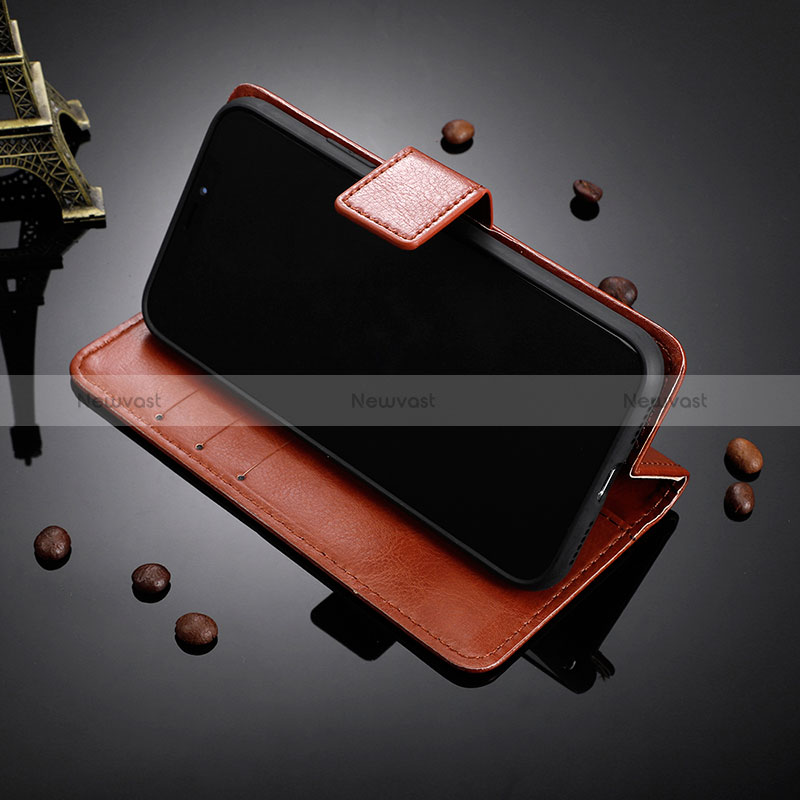 Leather Case Stands Flip Cover Holder BY5 for Vivo Y33e 5G