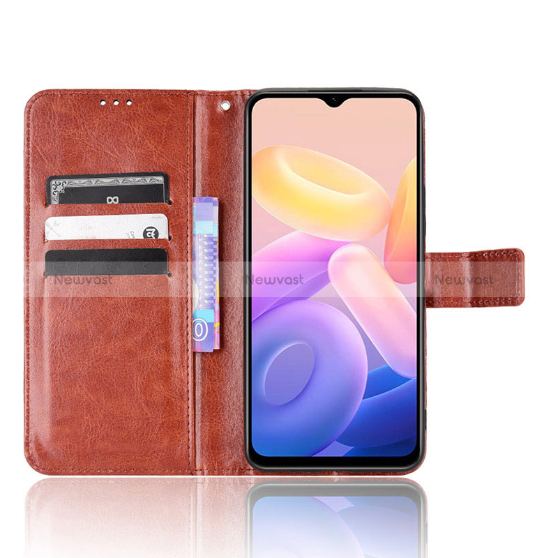 Leather Case Stands Flip Cover Holder BY5 for Vivo Y55s (2021)