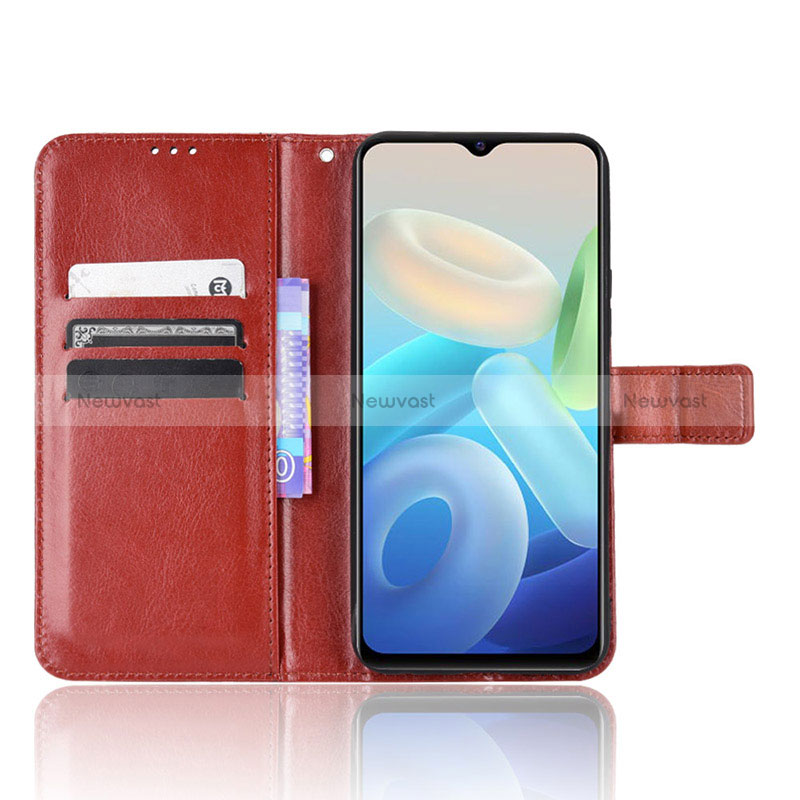 Leather Case Stands Flip Cover Holder BY5 for Vivo Y55s 5G