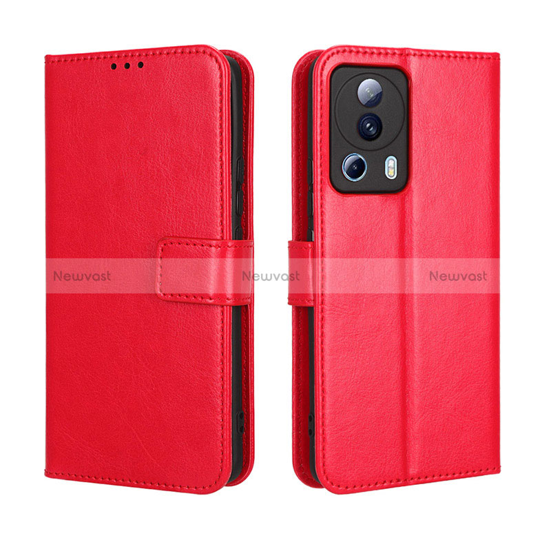 Leather Case Stands Flip Cover Holder BY5 for Xiaomi Civi 2 5G Red