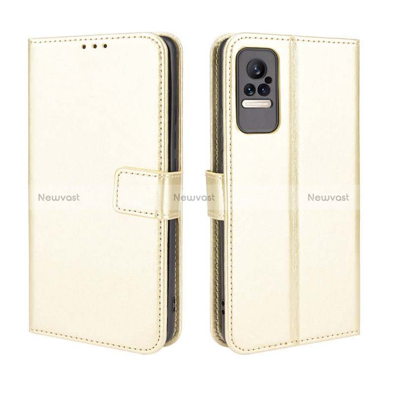 Leather Case Stands Flip Cover Holder BY5 for Xiaomi Civi 5G Gold