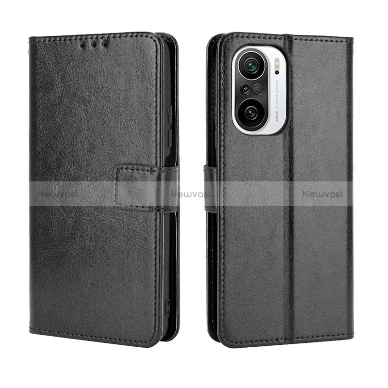 Leather Case Stands Flip Cover Holder BY5 for Xiaomi Mi 11i 5G Black